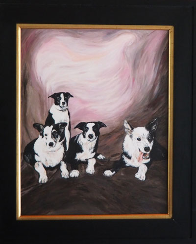 Four Border Collies